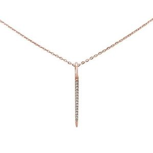 .03ct 14kt rose gold diamond drop dangle pendant